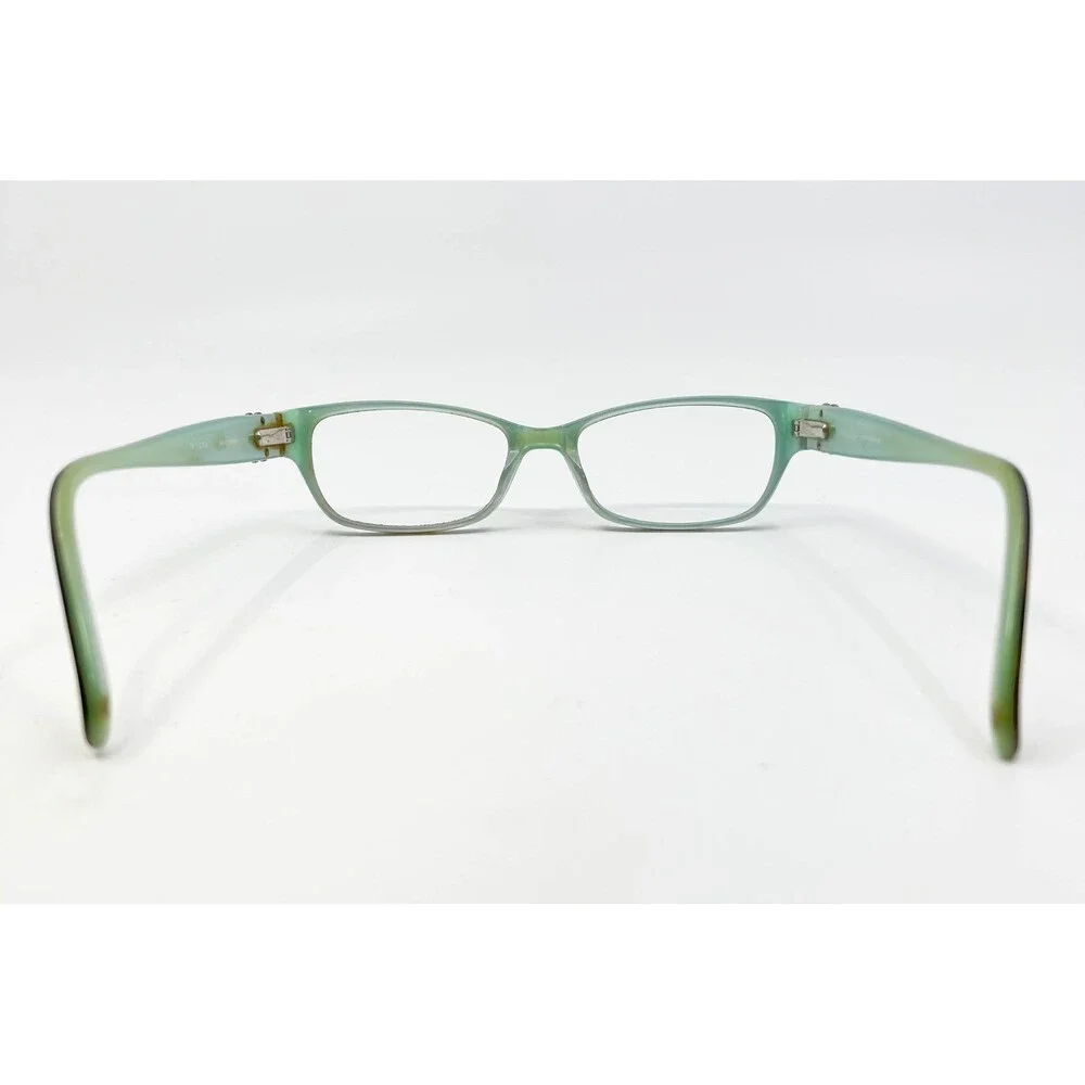 Bulova Santorini Eyeglass Frames Womens Tortoise Mint Flower Detail 51-16-135